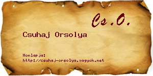 Csuhaj Orsolya névjegykártya